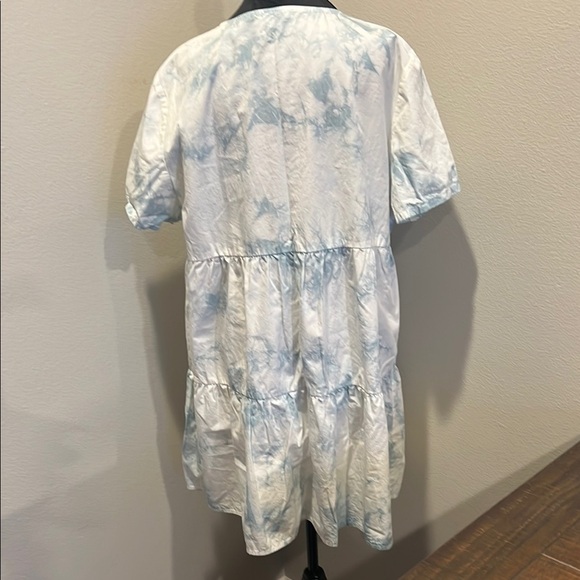 Madewell White and Blue Button-Front Dress - Picture 3 of 3